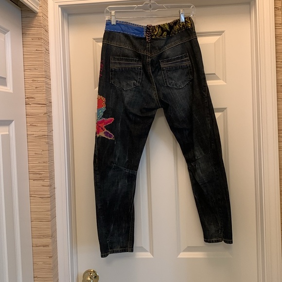 Desigual Designer Jeans with lots of style and color.- front side zipper- button - Picture 2 of 12